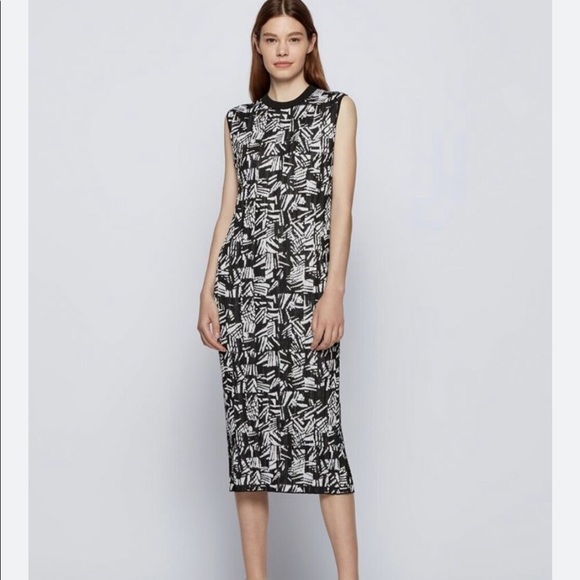 Hugo Boss Feyre Knit Midi Dress - Picture 1 of 9